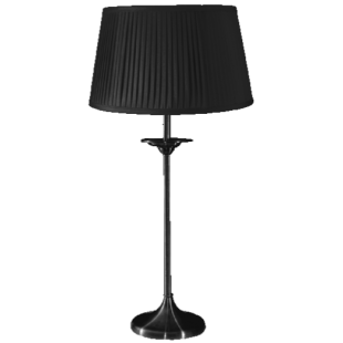 Elegance Table Lamp Medium - Satin Nickel With Shade