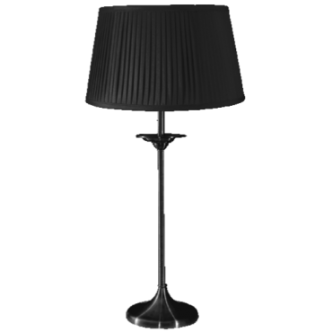 Elegance Table Lamp Medium - Satin Nickel With Shade