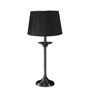 Elegance Table Lamp Small - Satin Nickel With Shade