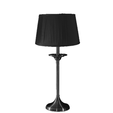 Elegance Table Lamp Small - Satin Nickel With Shade