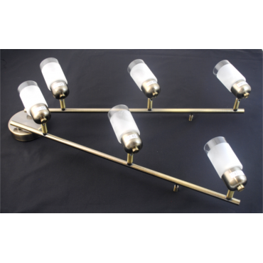Detroit 6 Light - Antique Brass